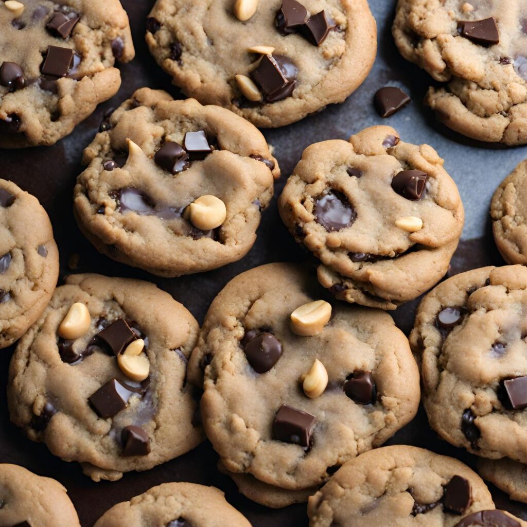 Ingredients for Peanut Butter Chip Chocolate Chip Cookies