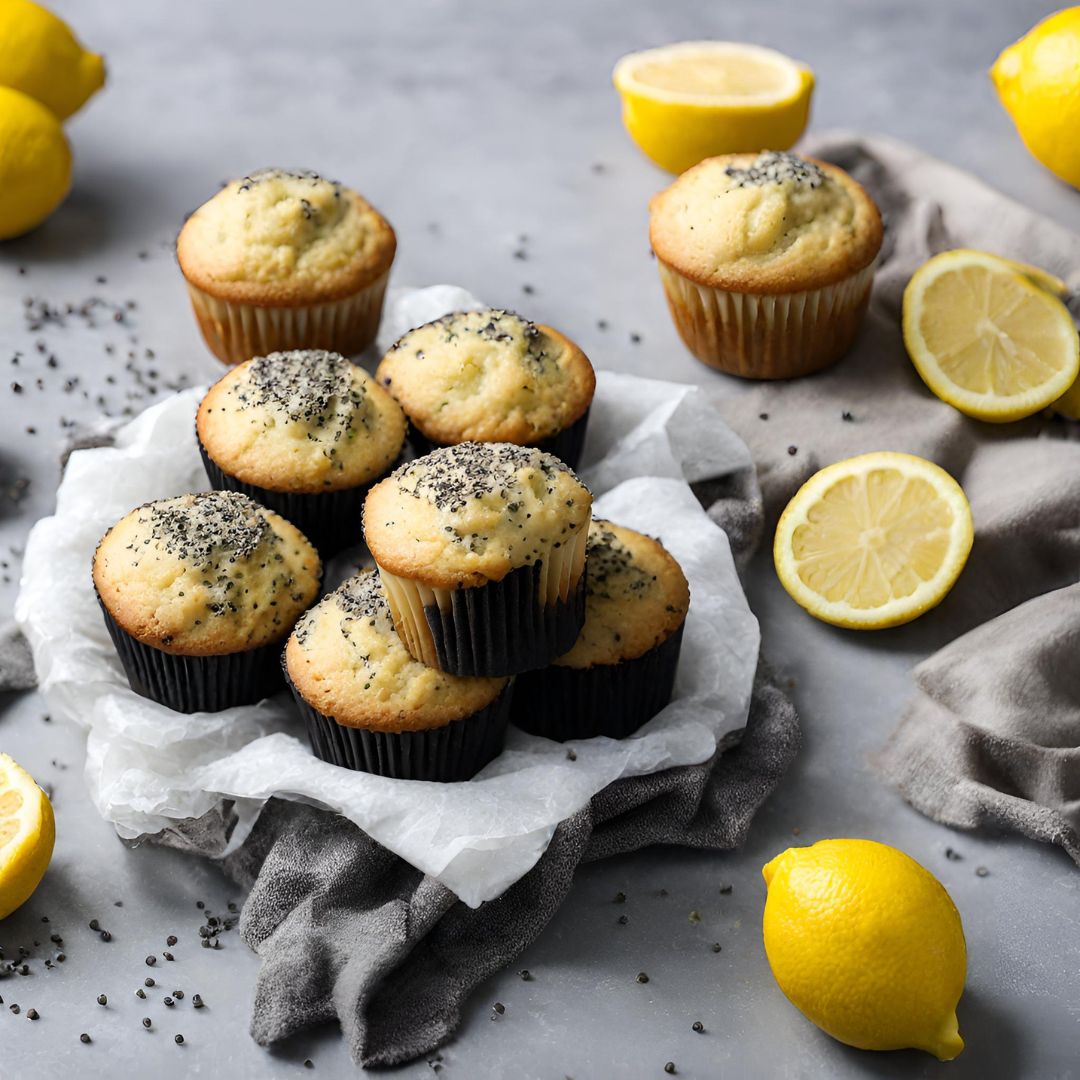 Poppy seeds lemon muffins