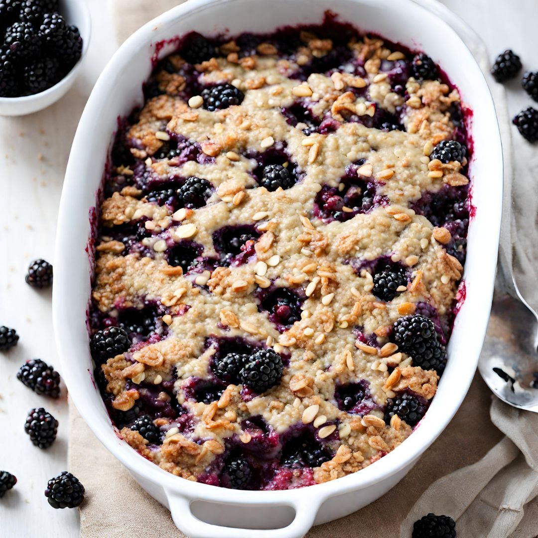 Healthy and Delicious Blackberry Oatmeal Bake